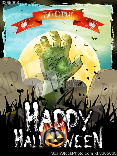 Image of Invitation to zombie party. EPS 10