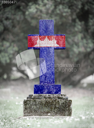 Image of Gravestone in the cemetery - Cambodia