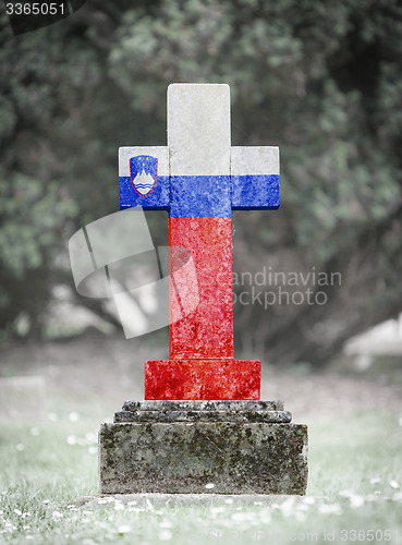 Image of Gravestone in the cemetery - Slovenia