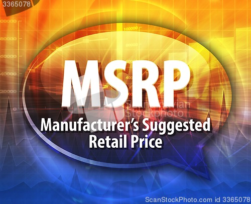 Image of MSRP acronym word speech bubble illustration