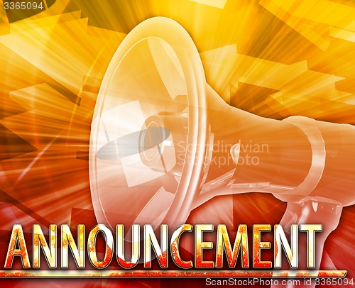 Image of Announcement Abstract concept digital illustration