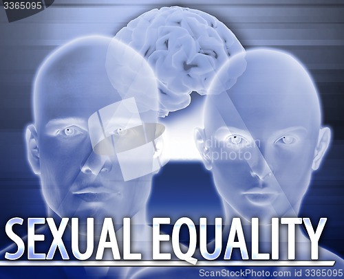 Image of Sexual equality Abstract concept digital illustration