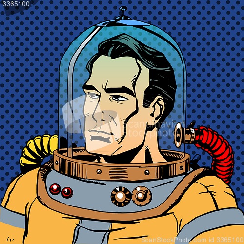 Image of Manly man astronaut in a spacesuit