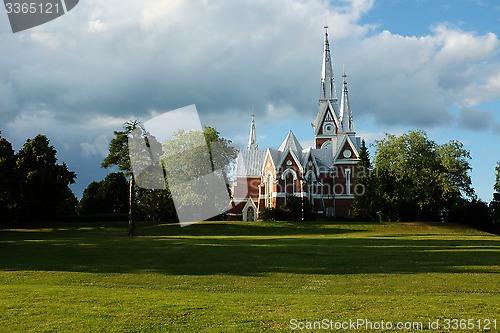 Image of Lutheran Church of neo-Gothic architecture