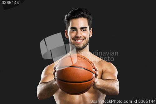 Image of Handsome basketball player