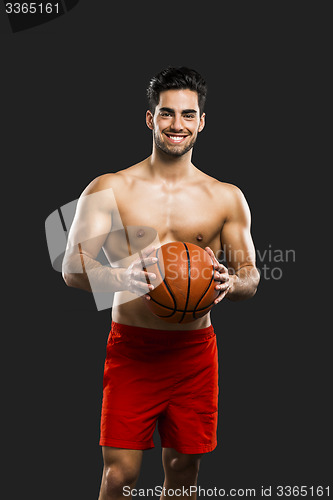 Image of Handsome basketball player