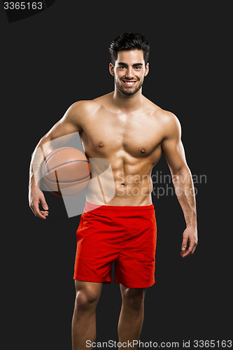 Image of Handsome basketball player