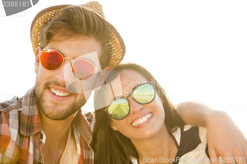 Image of Young couple at the beach