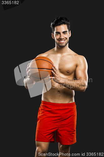 Image of Handsome basketball player