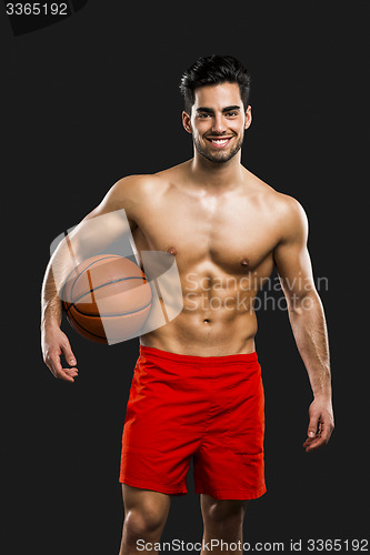 Image of Handsome basketball player