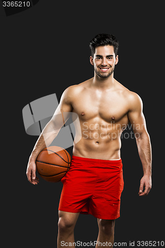 Image of Handsome basketball player