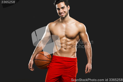 Image of Handsome basketball player