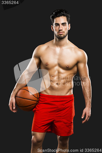 Image of Handsome basketball player