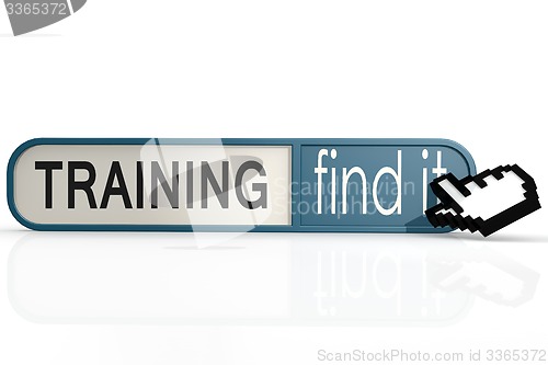 Image of Training word on the blue find it banner