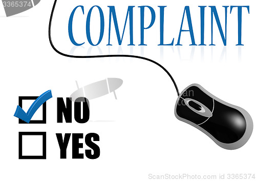 Image of No complaint with mouse