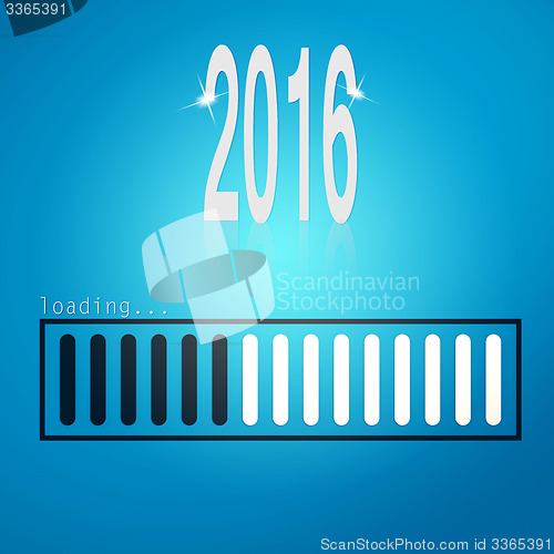 Image of Blue loading bar year 2016