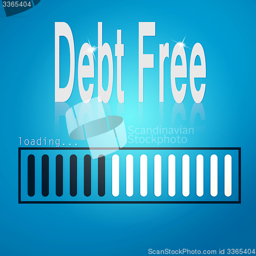 Image of Debt free blue loading bar