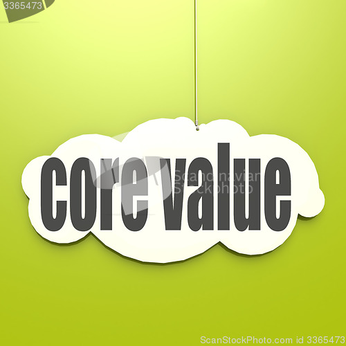Image of White cloud with core value
