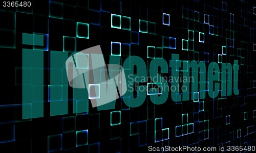 Image of Pixelated words investment on digital background