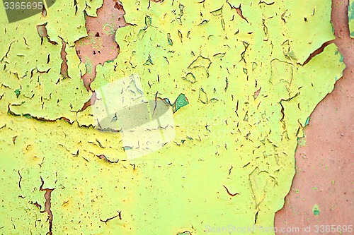 Image of grunge metal background with ripped hole