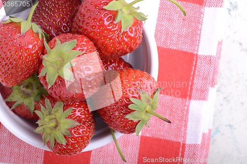 Image of Fresh ripe perfect strawberry - health food 