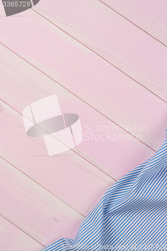 Image of Blue towel over table