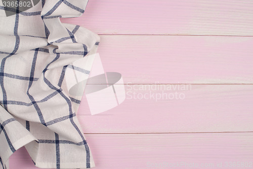 Image of Blue towel over table