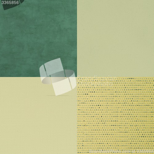 Image of Set of green vinyl samples