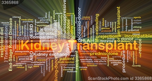 Image of Kidney transplant background concept glowing