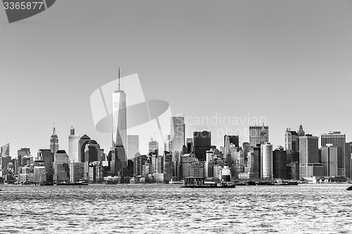 Image of New York City Manhattan downtown skyline