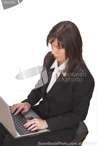 Image of Businesswoman on laptop