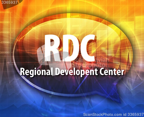 Image of RDC acronym word speech bubble illustration