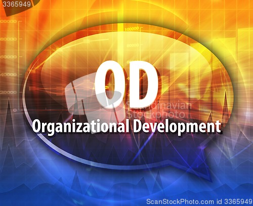 Image of OD acronym word speech bubble illustration