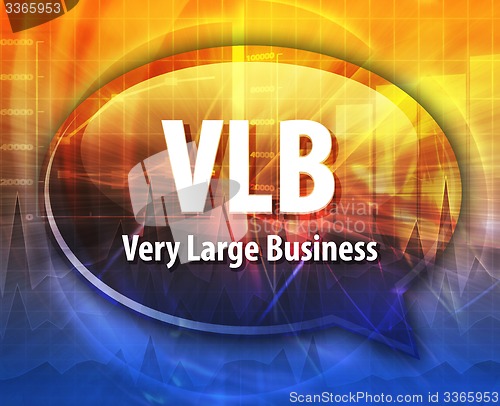 Image of VLB acronym word speech bubble illustration