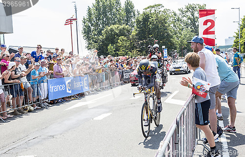 Image of The Cyclist Daniel Teklehaimanot - Tour de France 2015