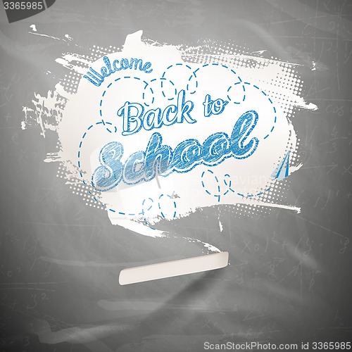 Image of Bubble banner on school board background. EPS 10