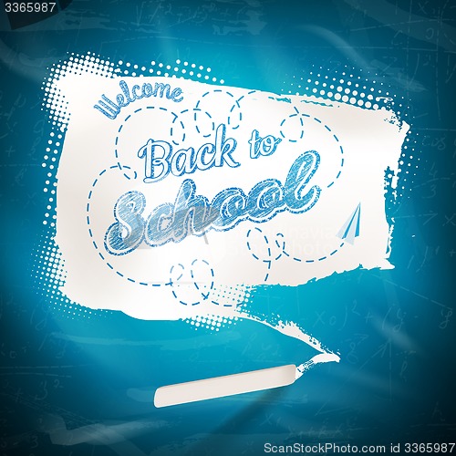 Image of Bubble banner on school board background. EPS 10