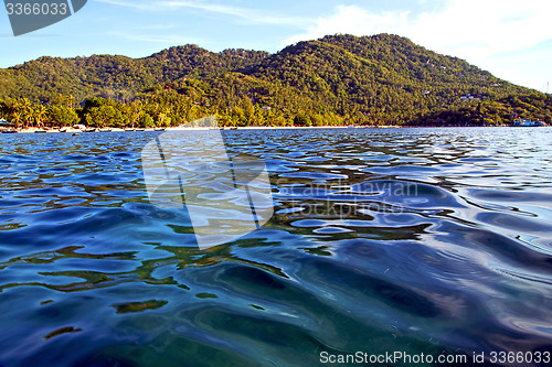 Image of  blue lagoon  stone  thailand kho tao  of a  water   south china