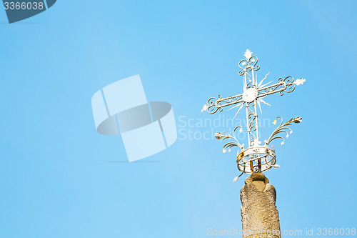 Image of abstract cross in italy   the sky 