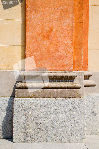 Image of orange  old column in the  country  of  