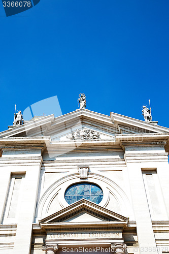 Image of monument old architecture in italy  milan  