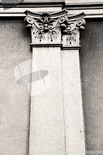 Image of abstract old column in the  country  of europe italy and marble 