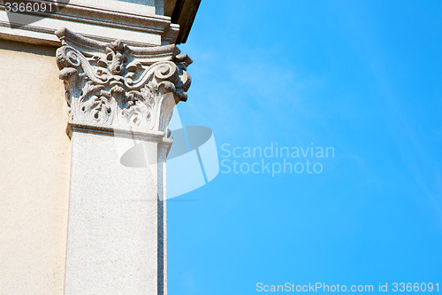 Image of abstract old column in the  country  of europe  brick