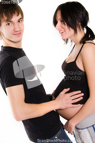 Image of young couple expecting a baby