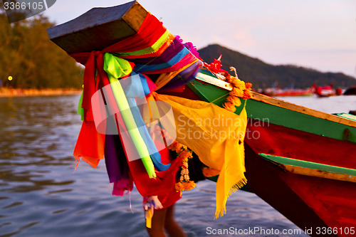 Image of asia in the  kho tao bay isle white   china sea anchor