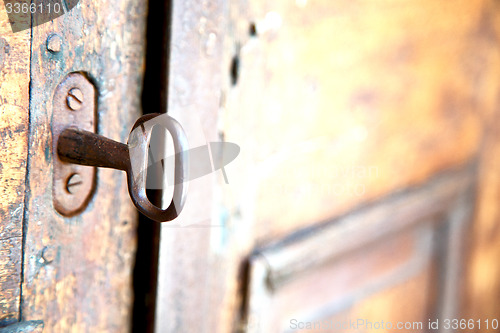 Image of     door    in italy   ancian wood   texture 