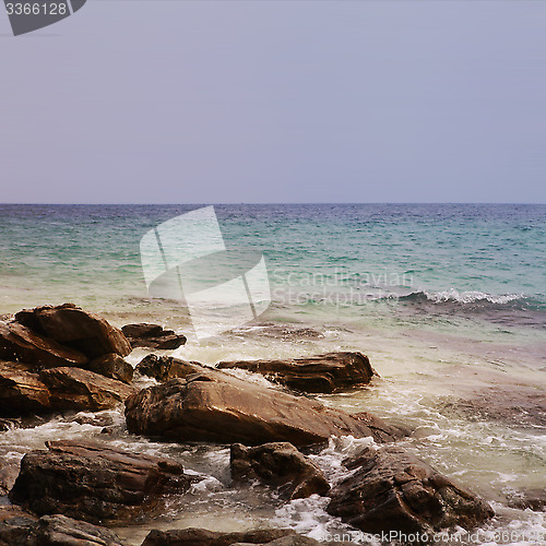 Image of rocks of island