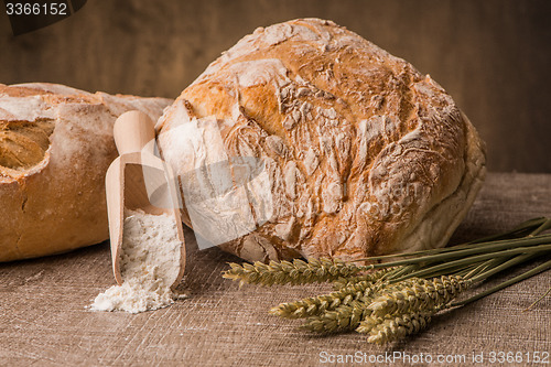 Image of Rustic bread and wheat