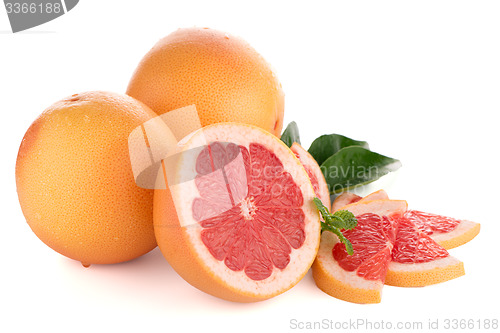 Image of Ripe red grapefruit