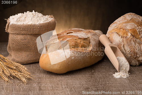 Image of Rustic bread and wheat